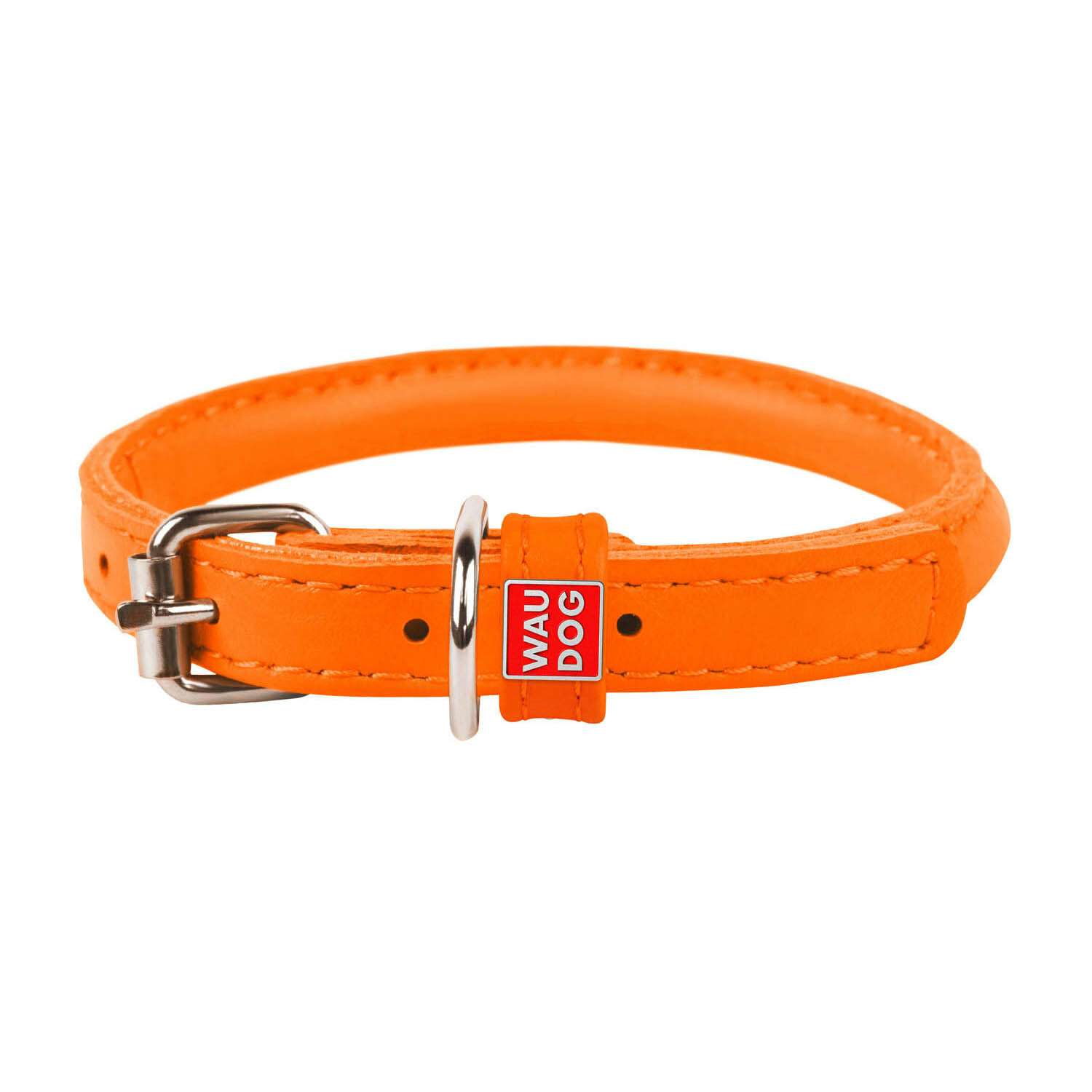 Ошейник для собак Waudog Glamour круглый средний Оранжевый 22414 - фото 1