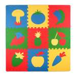 Развивающий детский коврик Eco cover игровой для ползания мягкий пол Сад-Огород 30х30