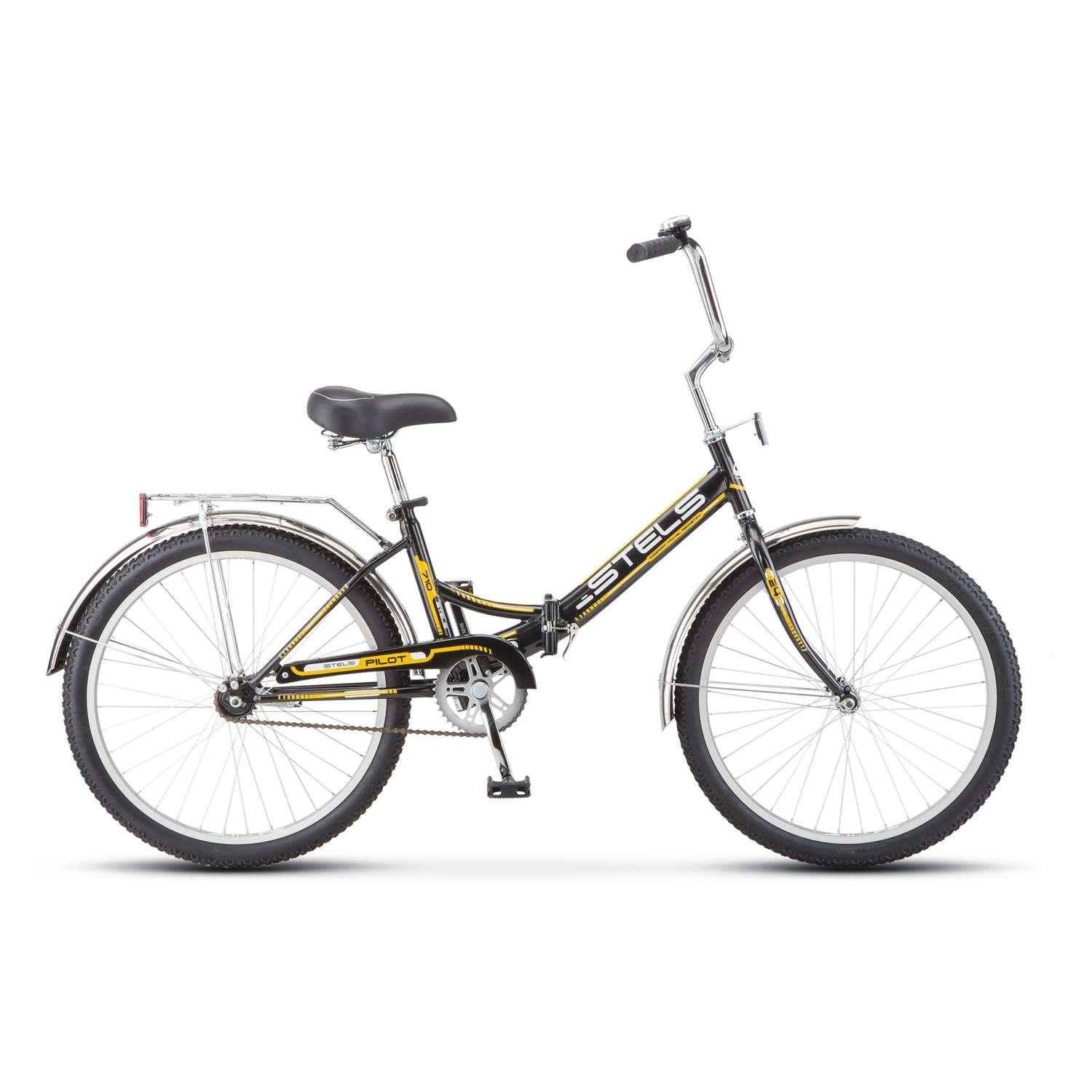Велосипед STELS Pilot-710 24 Z010 16 Чёрный/жёлтый - фото 1