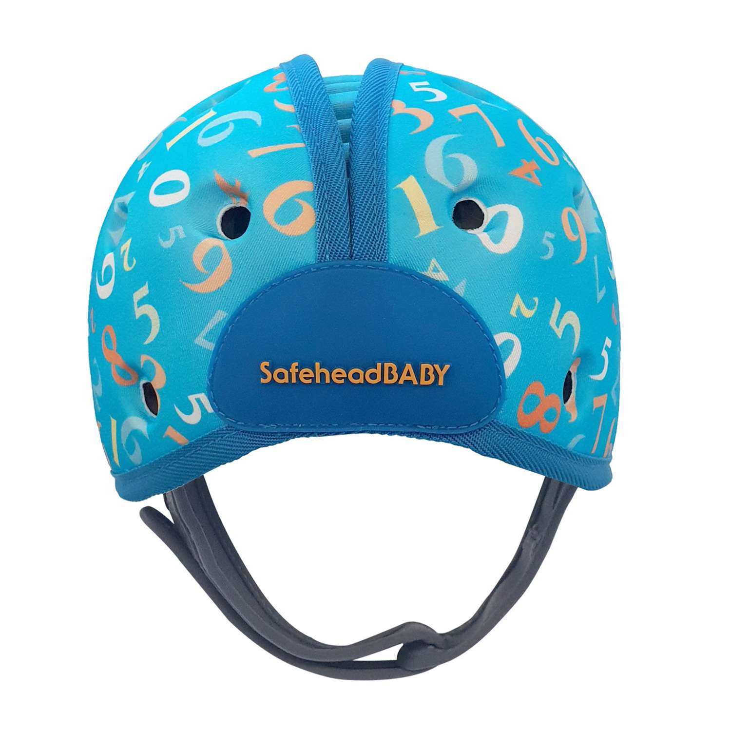 Шапка-шлем SafeheadBABY для защиты головы Числа синий - фото 1