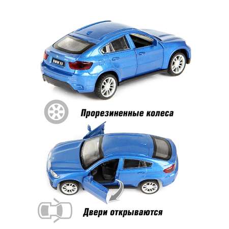 Автомобиль HOFFMANN BMW X6 1:43 инерционный синий