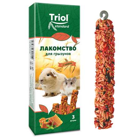 Лакомство для грызунов Triol 80г Standard с мёдом 3шт