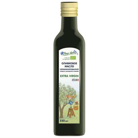 Масло Fleur Alpine Extra Virgin первого холодного отжима 250мл с 3лет