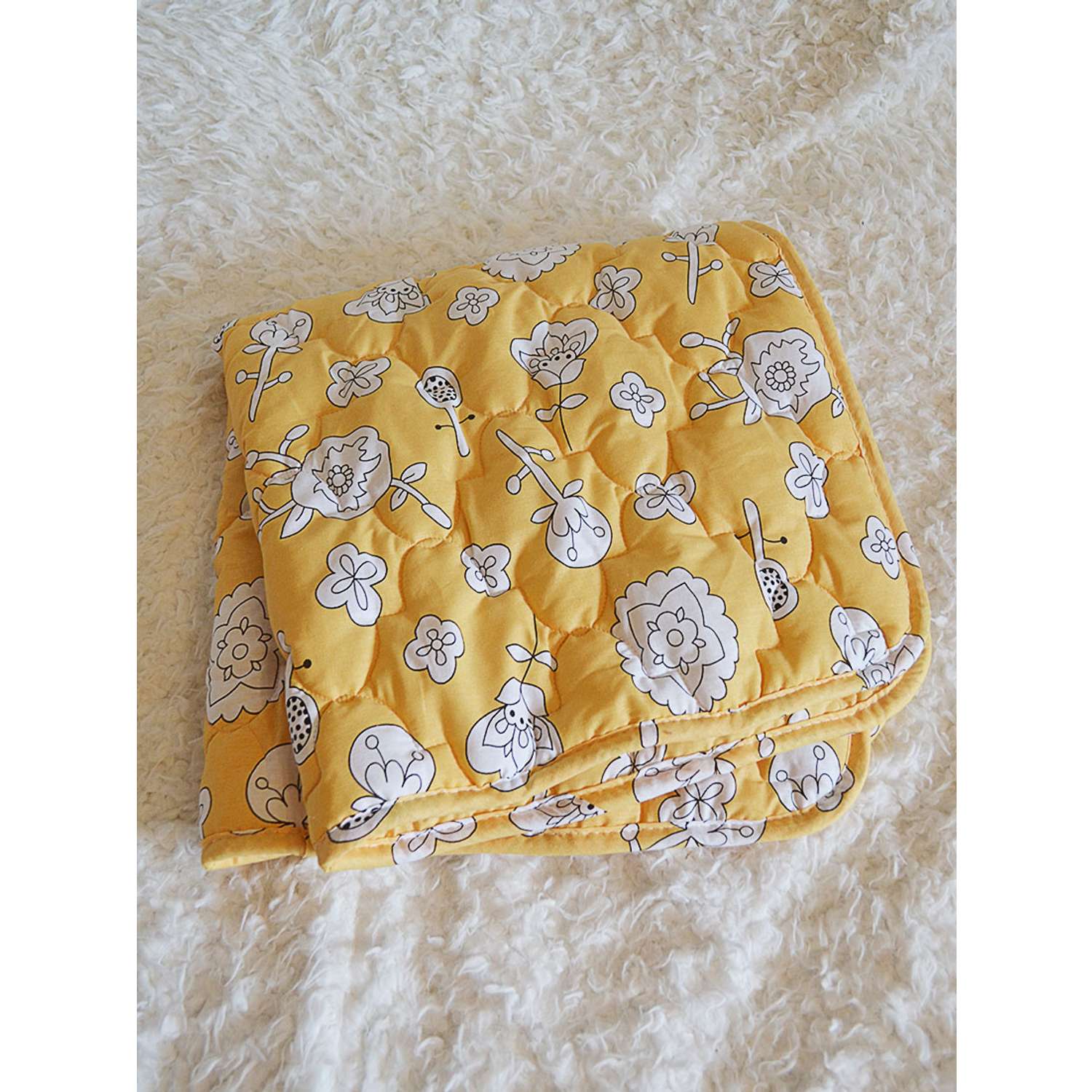 Конверт - одеяло малышу желтое Засыпашки утепленное трансформер хлопок 100 % - фото 1