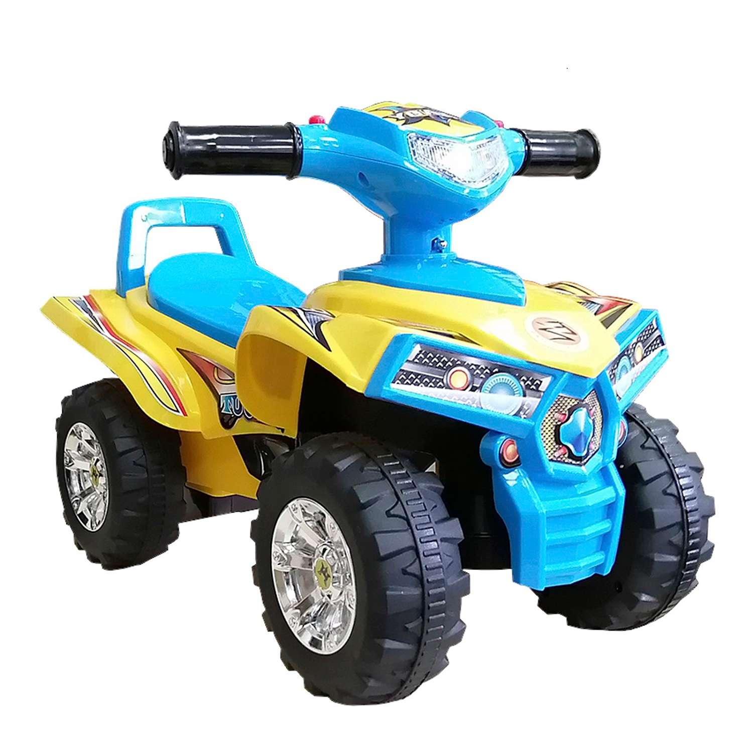 Каталка BabyCare Super ATV желтый синий - фото 1
