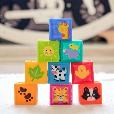 Развивающие мягкие кубики Little Hero для детей 9 шт. 3043