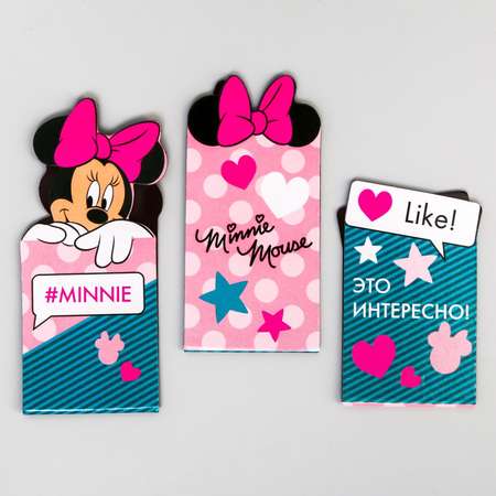 Открытка Disney с магнитными закладками «Для самой стильной» Минни Маус 3 шт