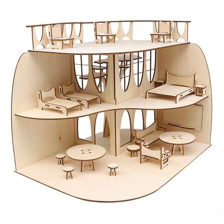 Деревянная заготовка Astra Craft дом с мебелью 60*30см