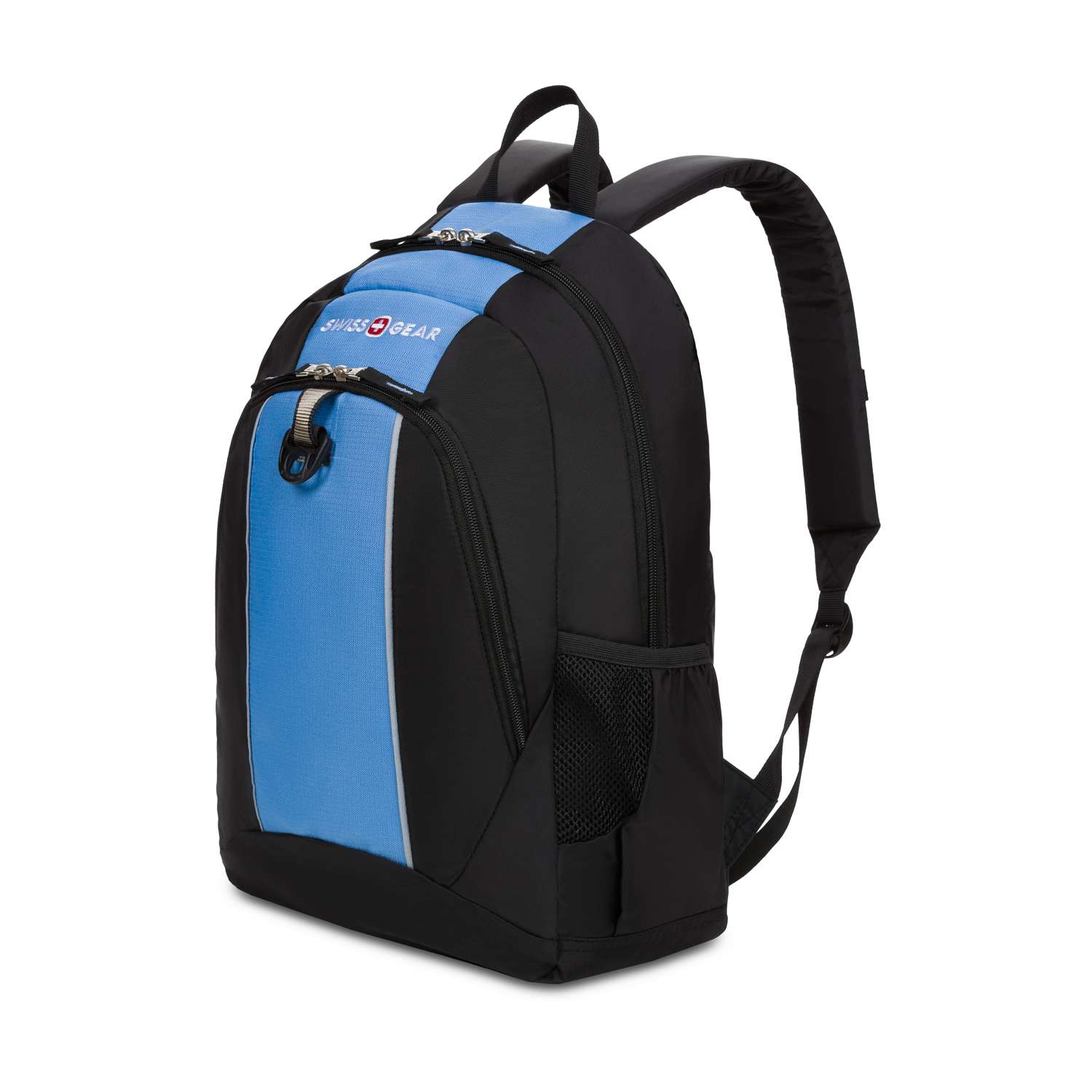 Рюкзак Swissgear школьный чёрный голубой - фото 2