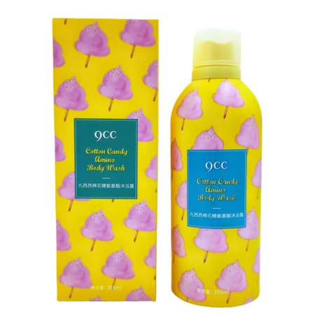 Гель-пена для душа 9CC c аминокислотами и ароматом сахарной ваты Cotton candy body wash 350 мл