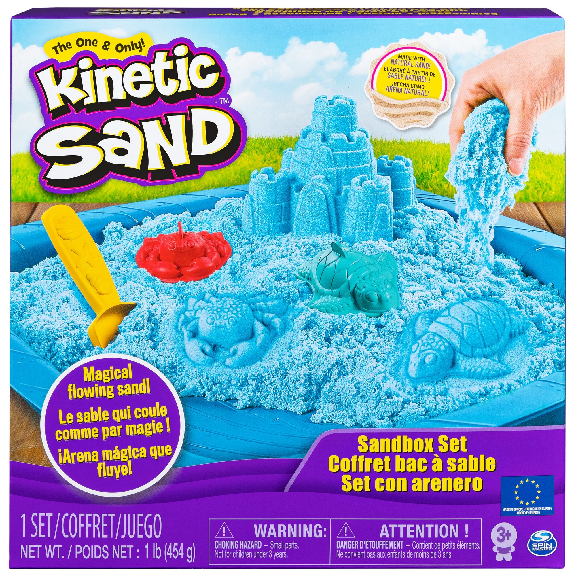 Песок кинетический Kinetic Sand с коробкой и инструментами 454г Blue  6024397/20106636