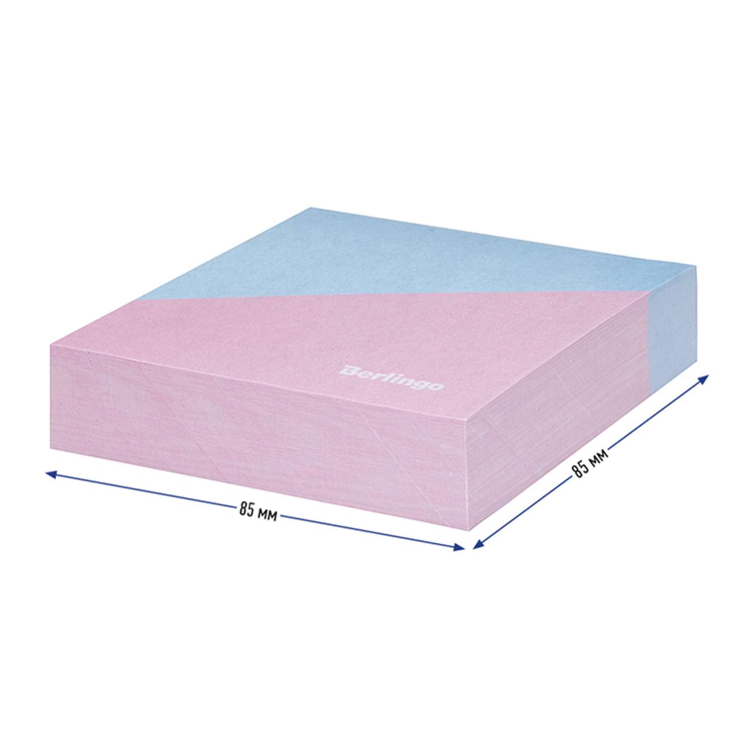 Блок для записи BERLINGO Haze 85х85х2 см розовый/голубой 200 листов - фото 2