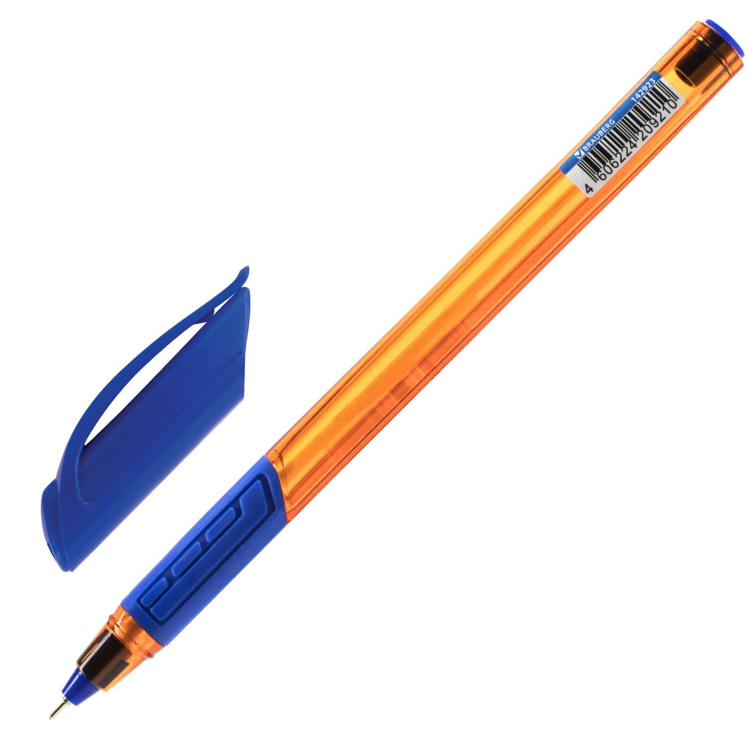 Ручка шариковая Brauberg масляная Extra Glide GT Tone Orange 12шт синяя - фото 8