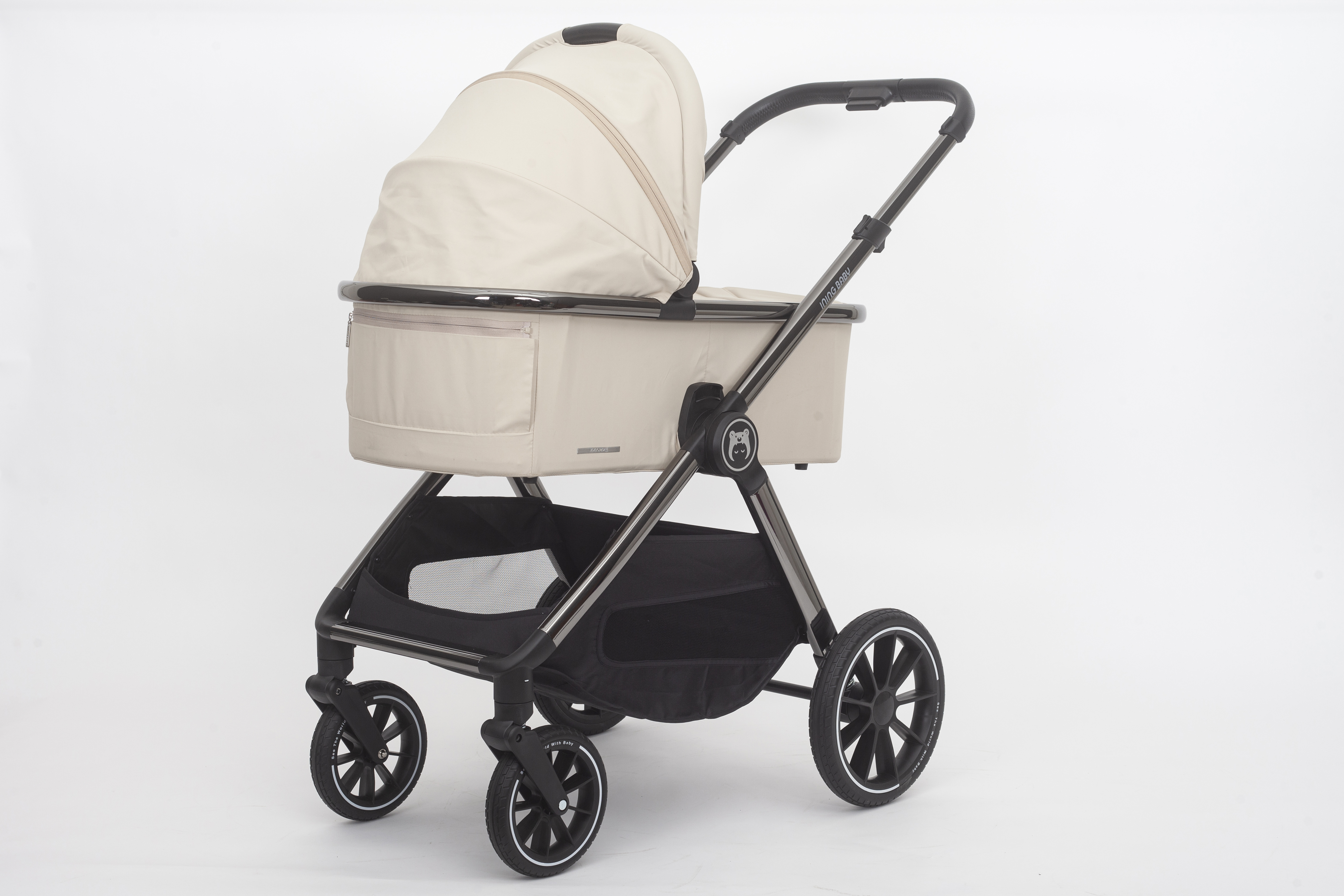 Коляска 2 в 1 Ining baby KR 345 pro Khaki - фото 2