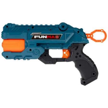 Бластер FunMax 1TOY M11 механический 7 стволов и 8 снарядов