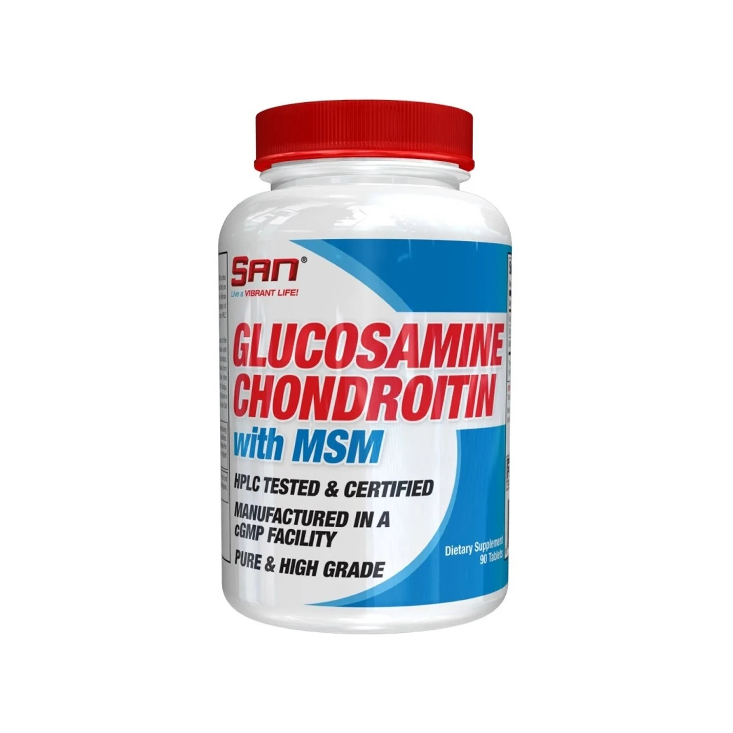 Комплекс для суставов и связок SAN Live a VIBRANT LIFE Glucosamine chondroitine msm 90 таблеток - фото 1