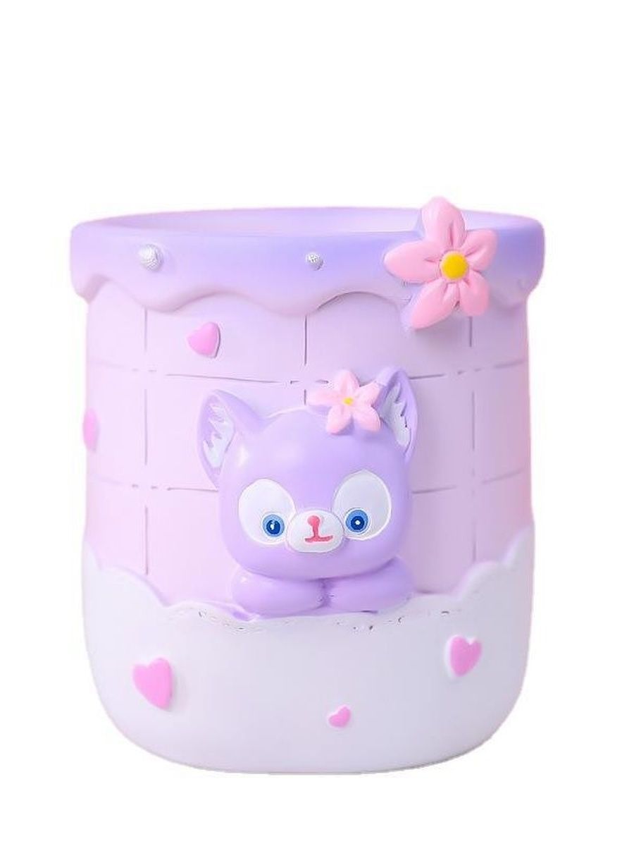 Подставка для канцелярии iLikeGift Kitty purple - фото 2