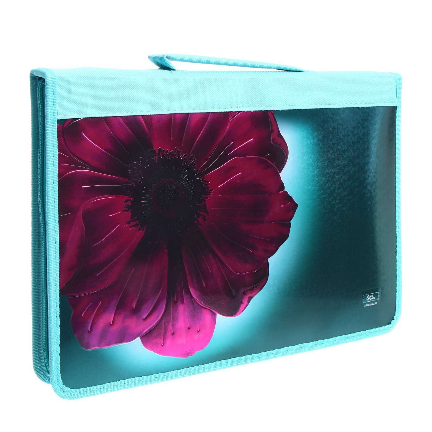 Папка-пенал Sima-Land «Цветок» ламинированный картон объемный 3D-рисунок с эффектом металлика - фото 4