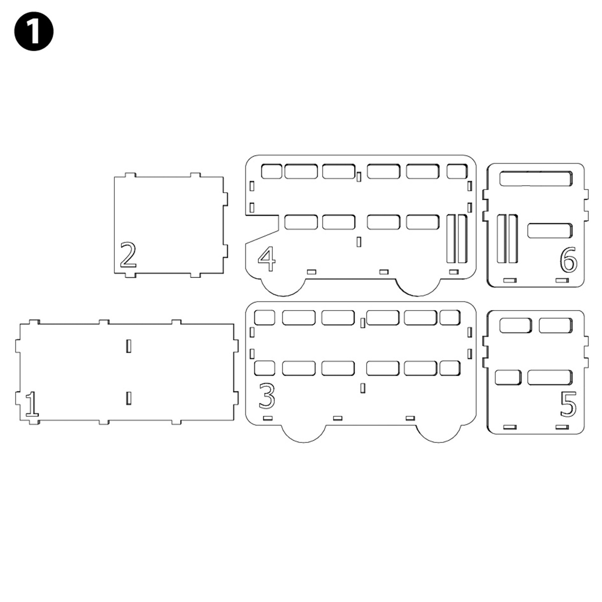 Деревянная заготовка Astra and Craft карандашница двойная London Bus 15 *7*9 см - фото 2