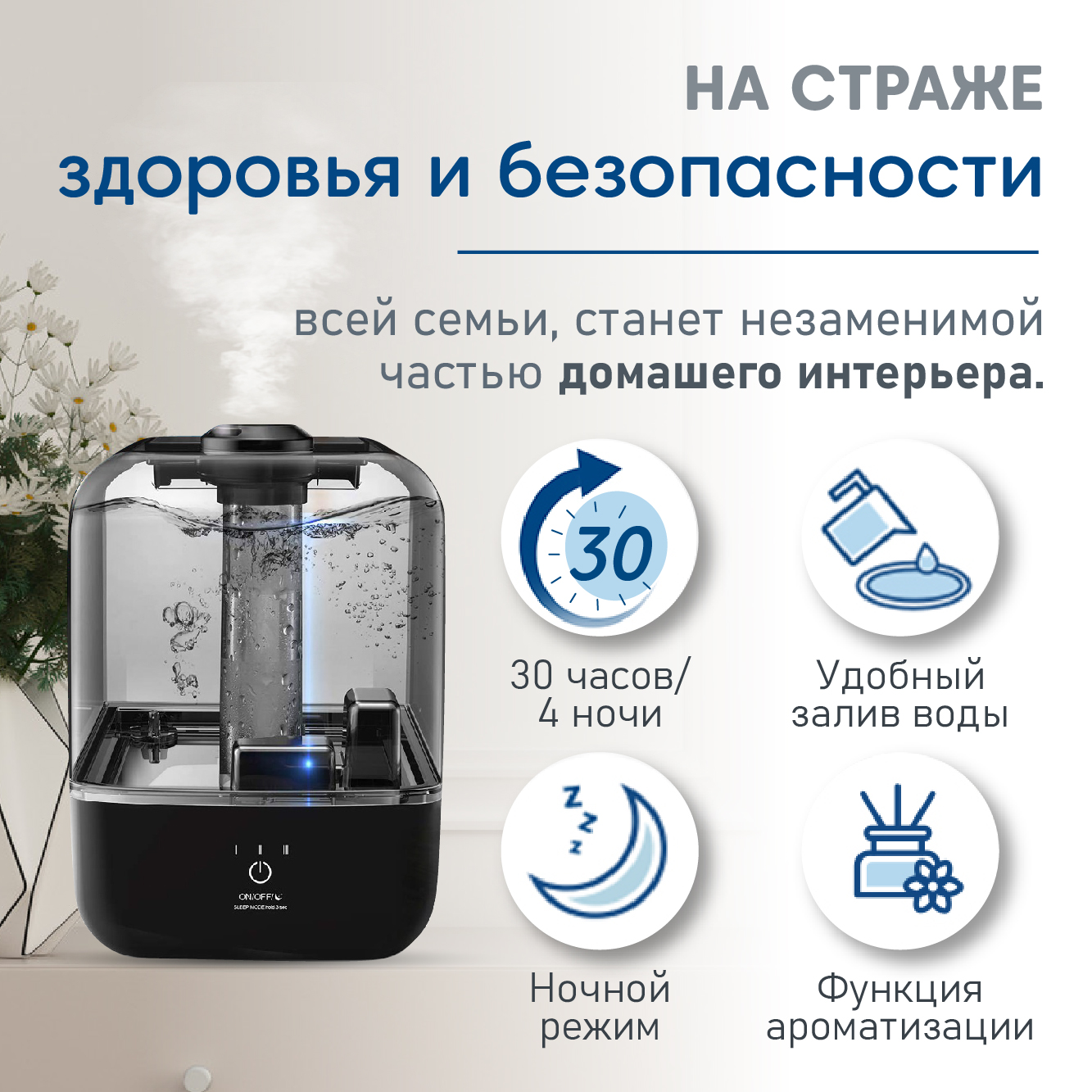 Увлажнитель воздуха верхний залив воды Multistore ME-A205 - фото 9