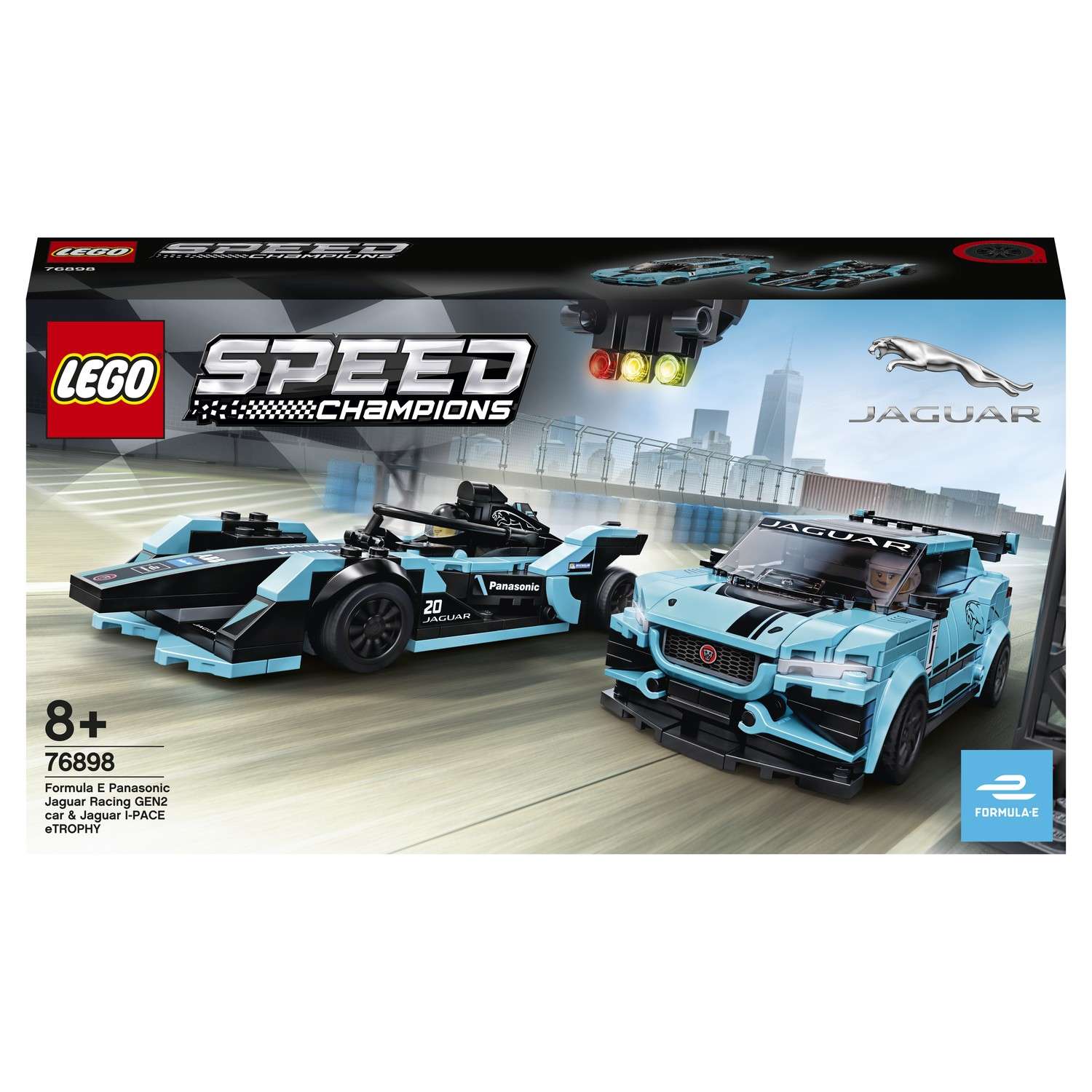 Конструктор LEGO Speed Champions Formula E Panasonic Jaguar Racing GEN2 car Jaguar I-Pace eTrophy 76898 - фото 2