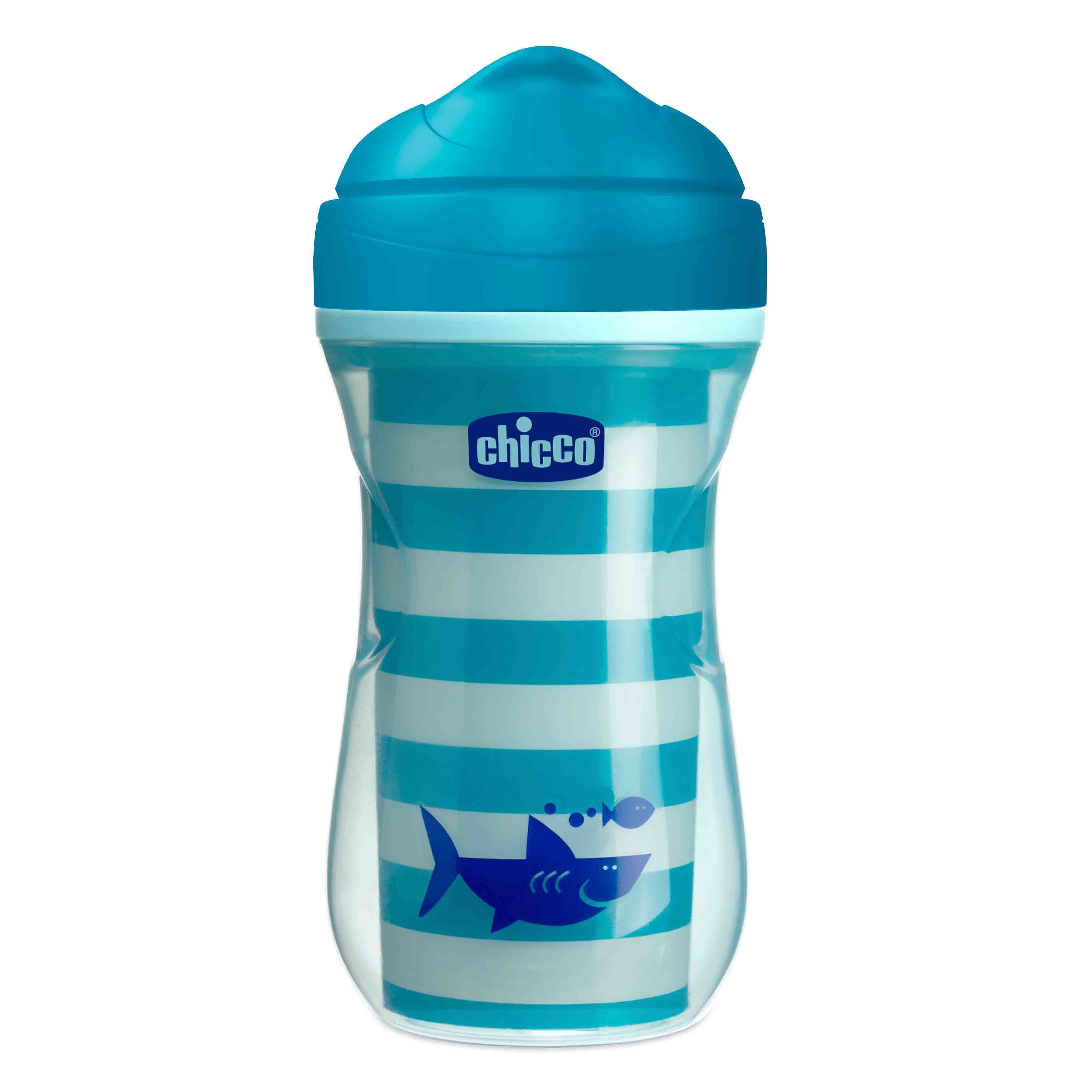 Поильник Chicco Active Cup Акула носик ободок 266мл с 14месяцев 340624132 - фото 1