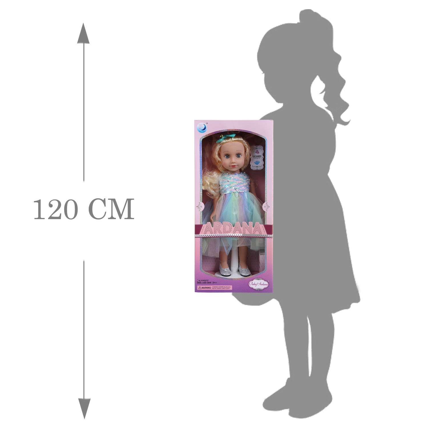 Кукла Junfa Ardana Baby в платье с пайетками и воздушной юбкой 45 см WJ-21811 - фото 3