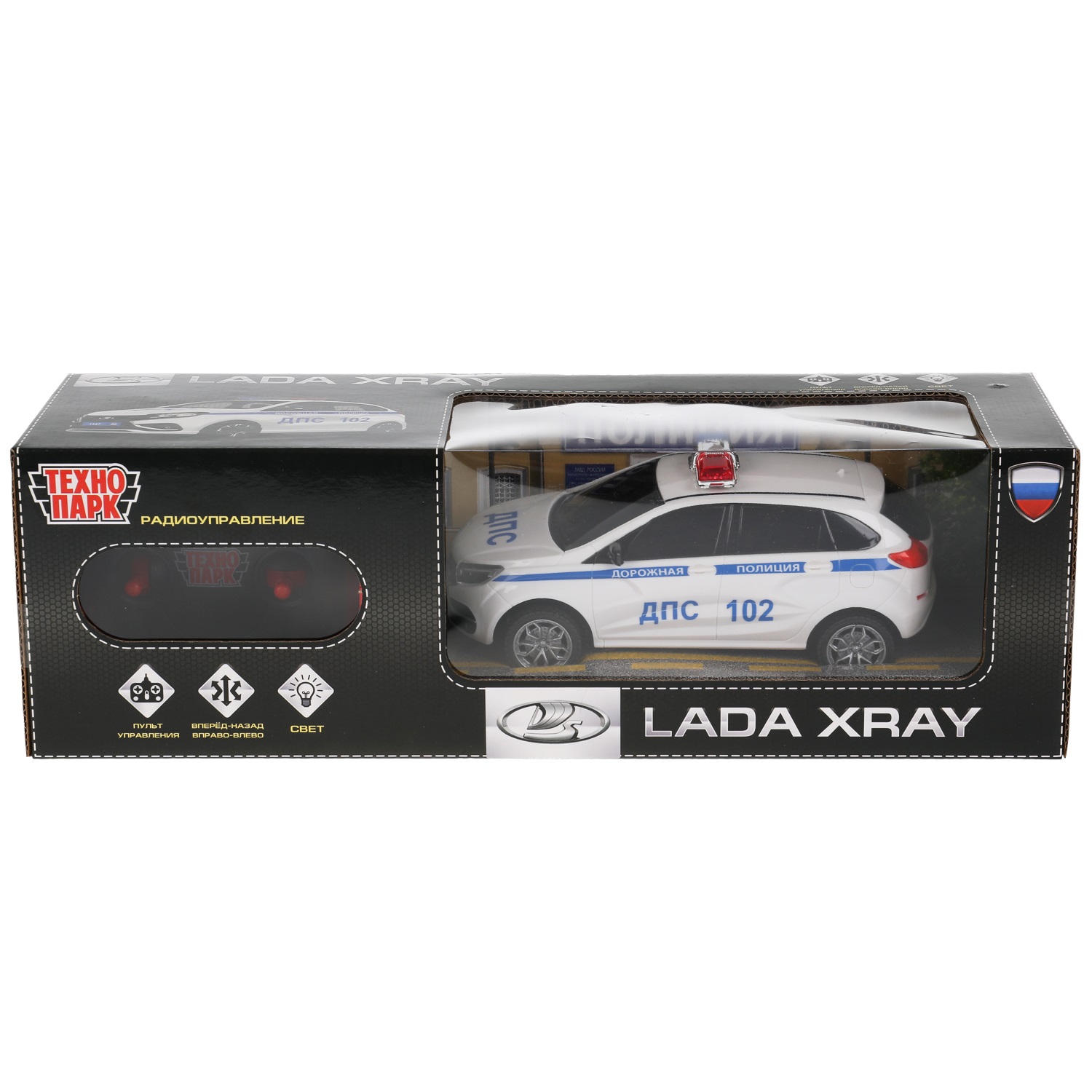Машина Технопарк РУ Lada Xray Полиция 316344 - фото 2