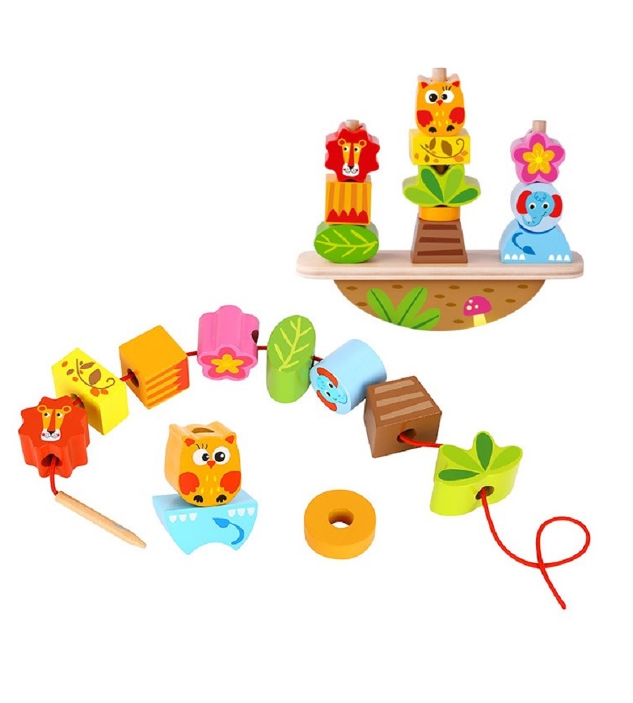 Игровой набор Tooky Toy Игра-баланс Животные со шнуровкой TY278A купить по  цене 1400 ₽ в интернет-магазине Детский мир