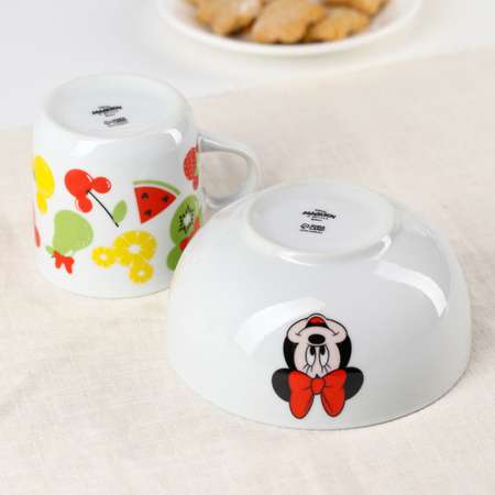 Набор детской посуды Disney «Минни» 2 предмета салатник кружка