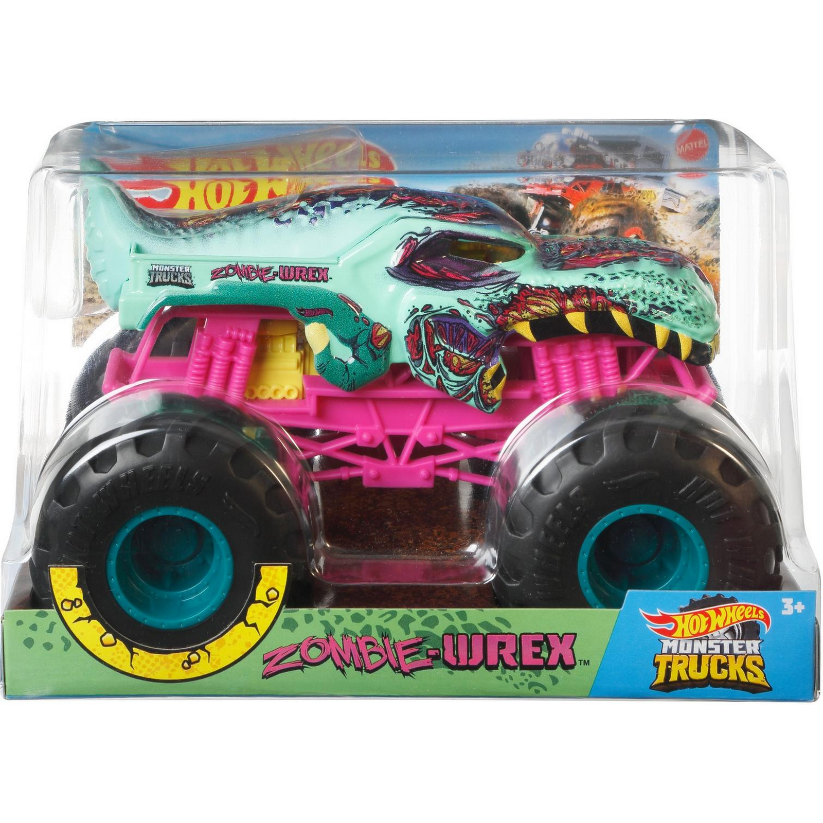 Машинка Hot Wheels Monster Trucks большой Зомби Рекс GWL13 FYJ83 - фото 2