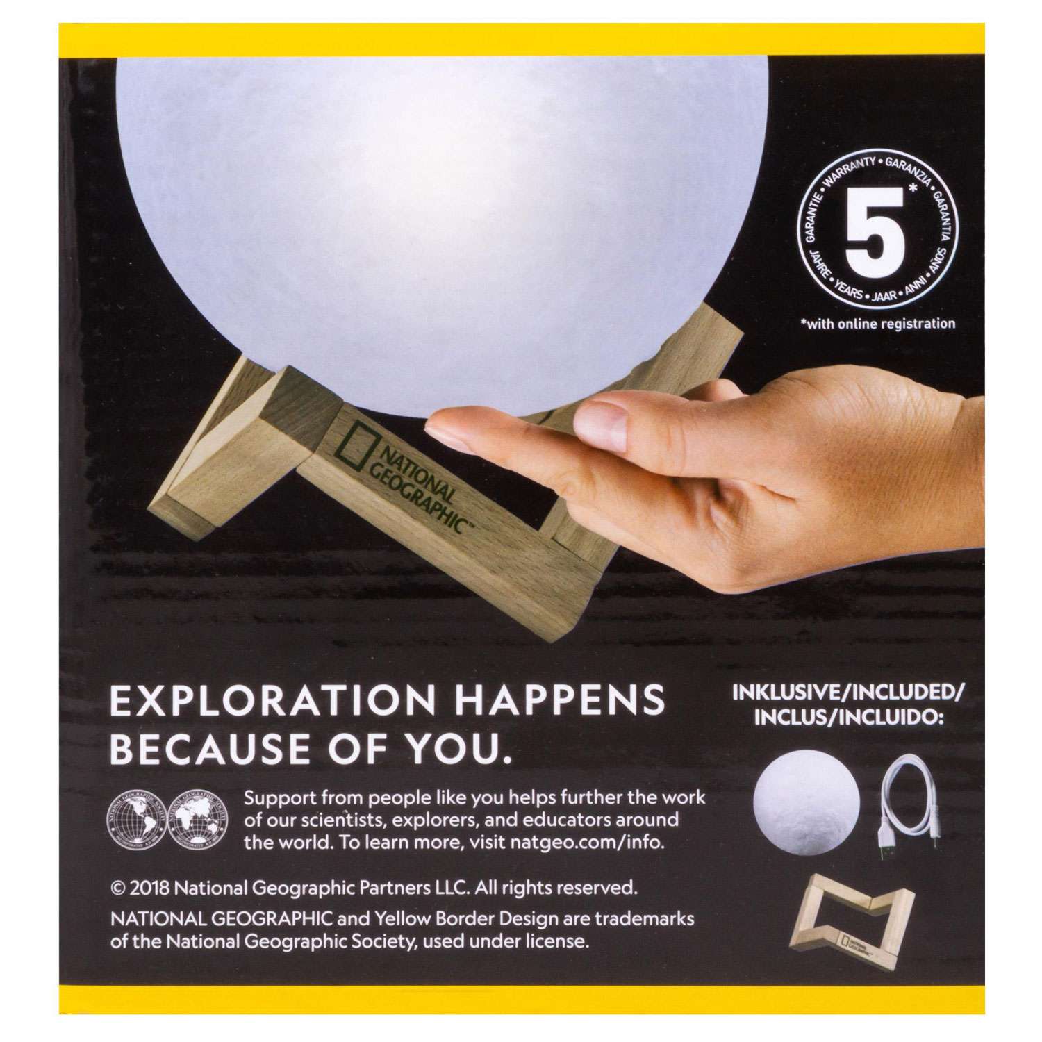 Лампа настольная Bresser National Geographic «3D Луна» 15 см - фото 15