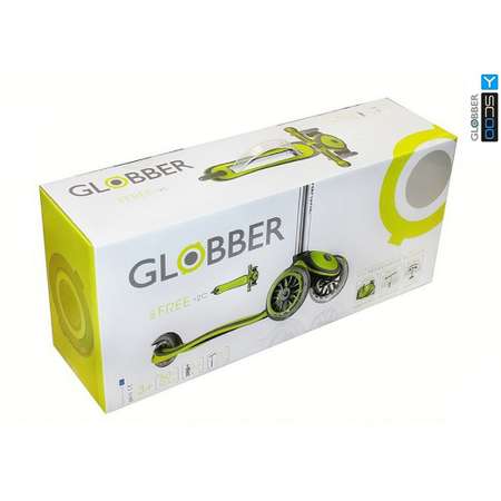 Самокат Globber Самокат My free green с блокировкой колес