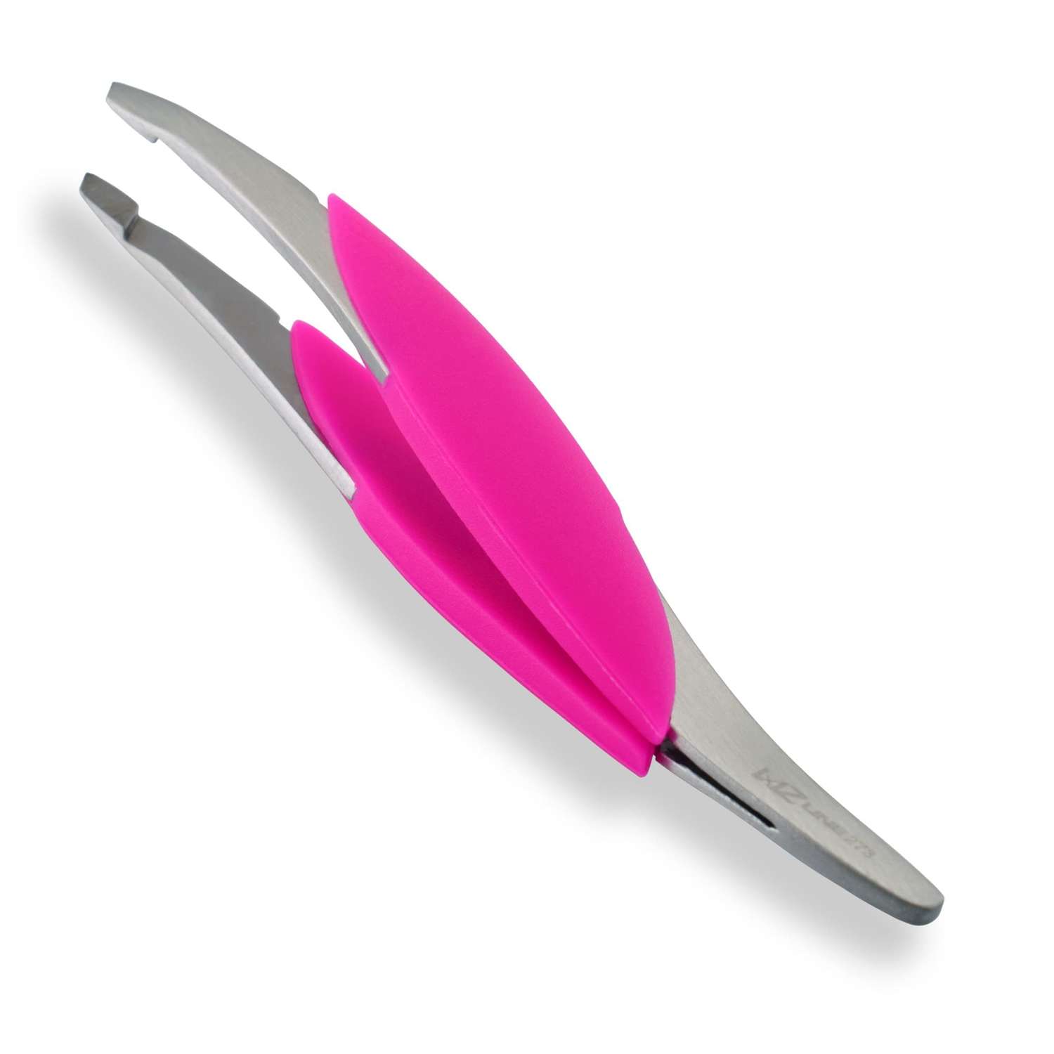 Пинцет Mertz диагональный с прорезиненной ручкой для бровей - фото 2