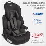 Детское автокресло SIGER Стар Isofix Lux