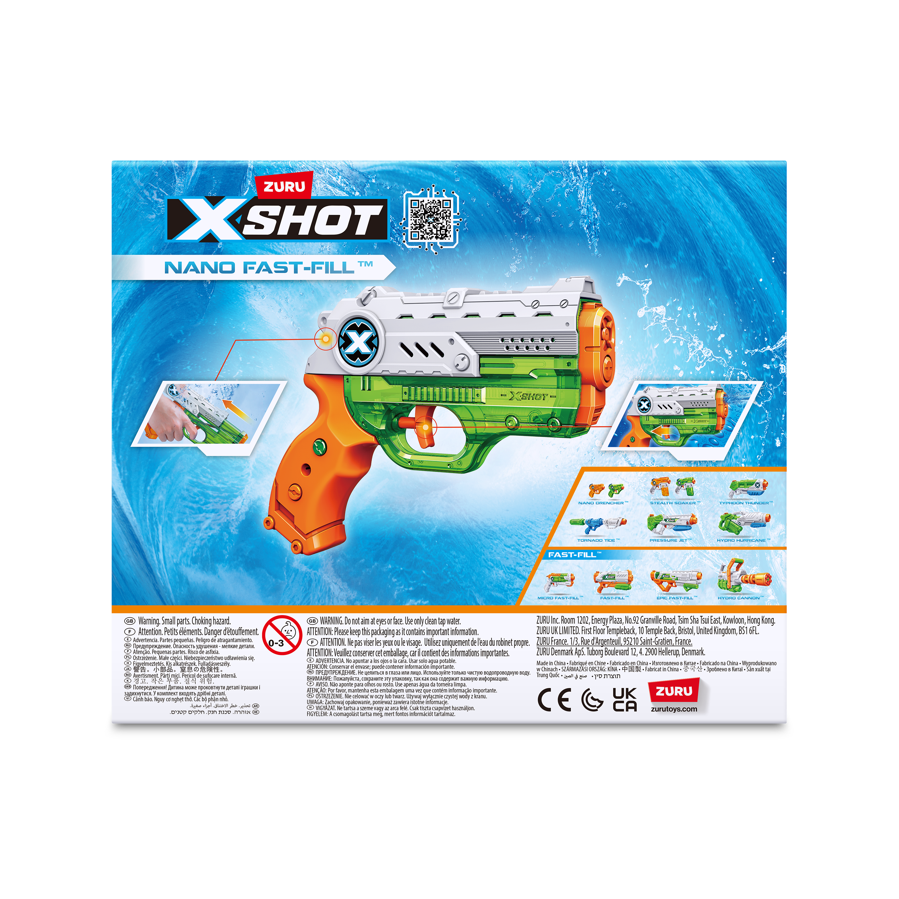 Бластер водный Zuru X-SHOT  Water Фаст Филл Нано - фото 9