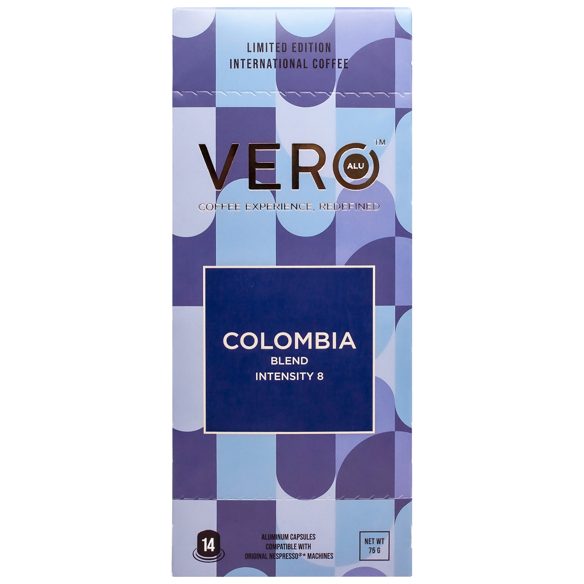 Кофе жареный молотый VERO в алюминиевых капсулах COLOMBIA COFFEE 14 шт - фото 1