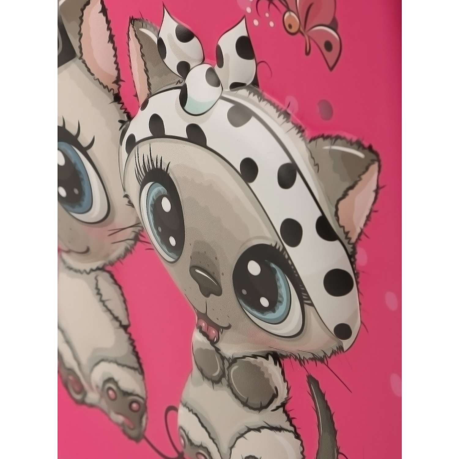Рюкзак школьный с пеналом Little Mania Кошки розовый - фото 5