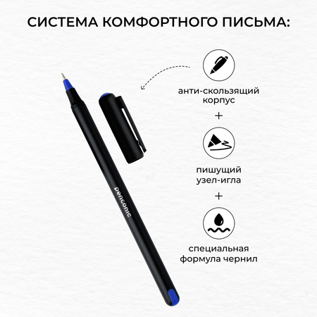 Ручки LINC PENTONIC синий черный кругл. корп. игольчатый наконечник
