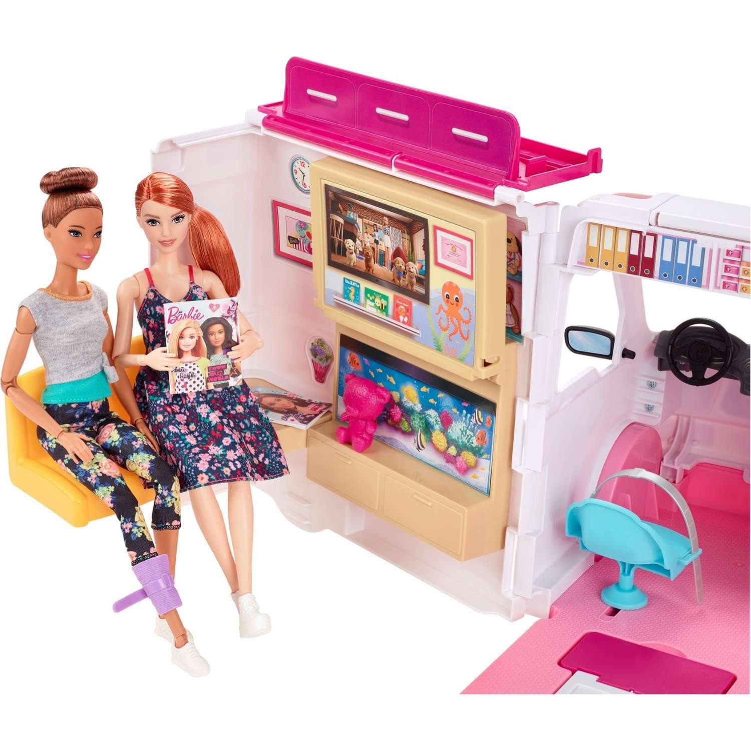 Набор игровой Barbie Кем быть? Клиника 2 куклы+машина скорой помощи GMG35 GMG35 - фото 6