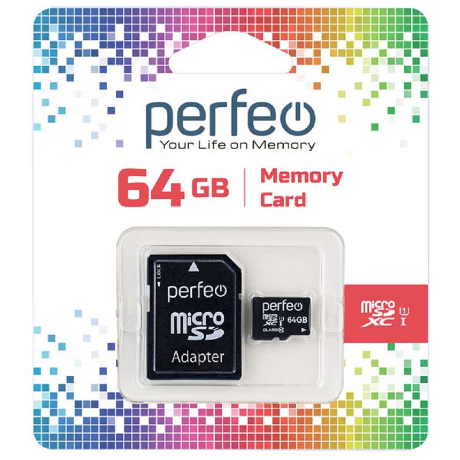 Карта памяти Perfeo microSDXC 64GB High-Capacity Class 10 UHS-1 с адаптером - фото 1