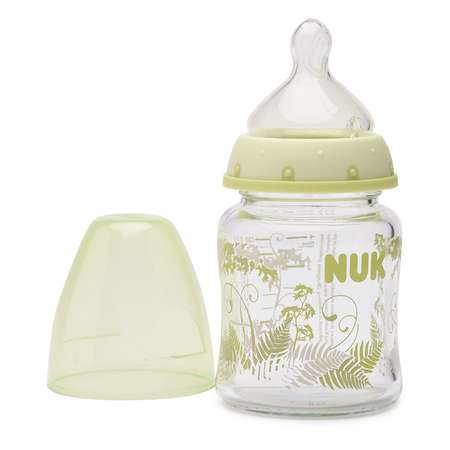 Бутылочка Nuk First Choice Plus 120 мл силиконовая соска для пищи М-1 в ассортименте