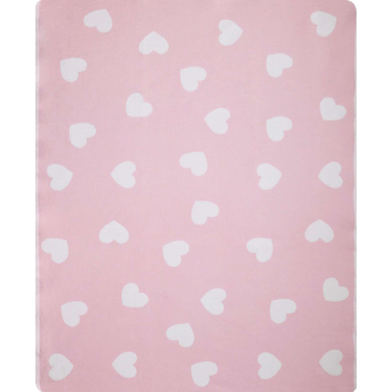 Одеяло байковое Ермошка Сердечки Фламинго 57-8 ЕТЖ Премиум - фото 4