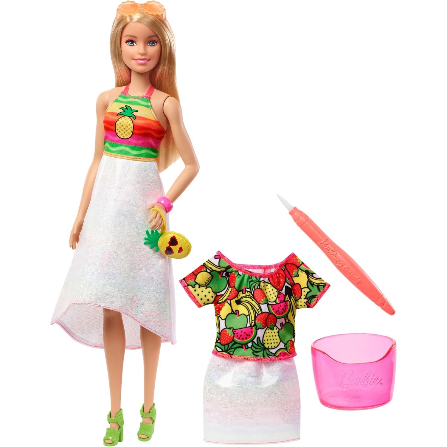 Кукла Barbie Крайола Радужный фруктовый сюрприз 1 GBK18 GBK17 - фото 1