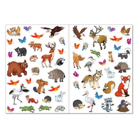 Книга Буква-ленд Животные леса с наклейками Буква-ленд