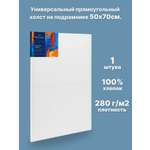 Холст Finenolo На подрамнике 100% хлопок 280г/кв.м 50*70см универсальная грунтовка