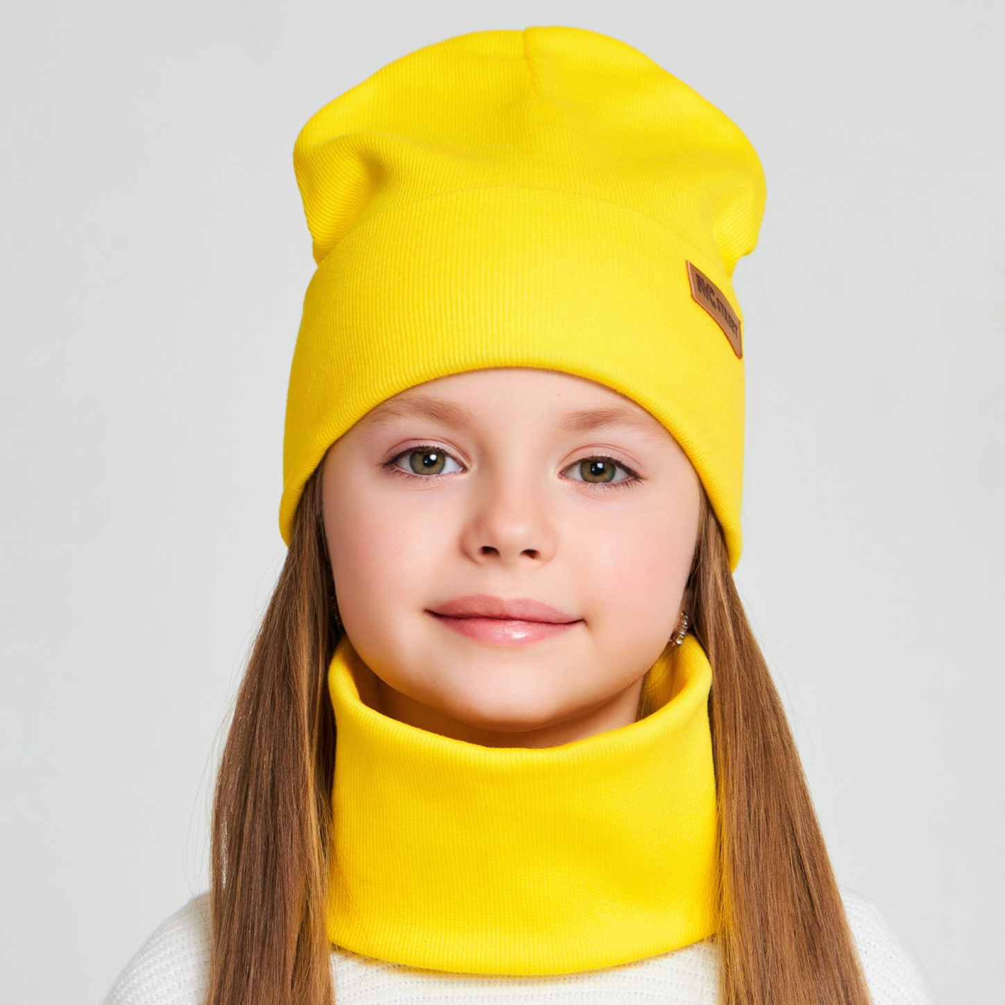 Шапка и снуд NYCkids NYC-H-70-KashOtvG-yellow - фото 3