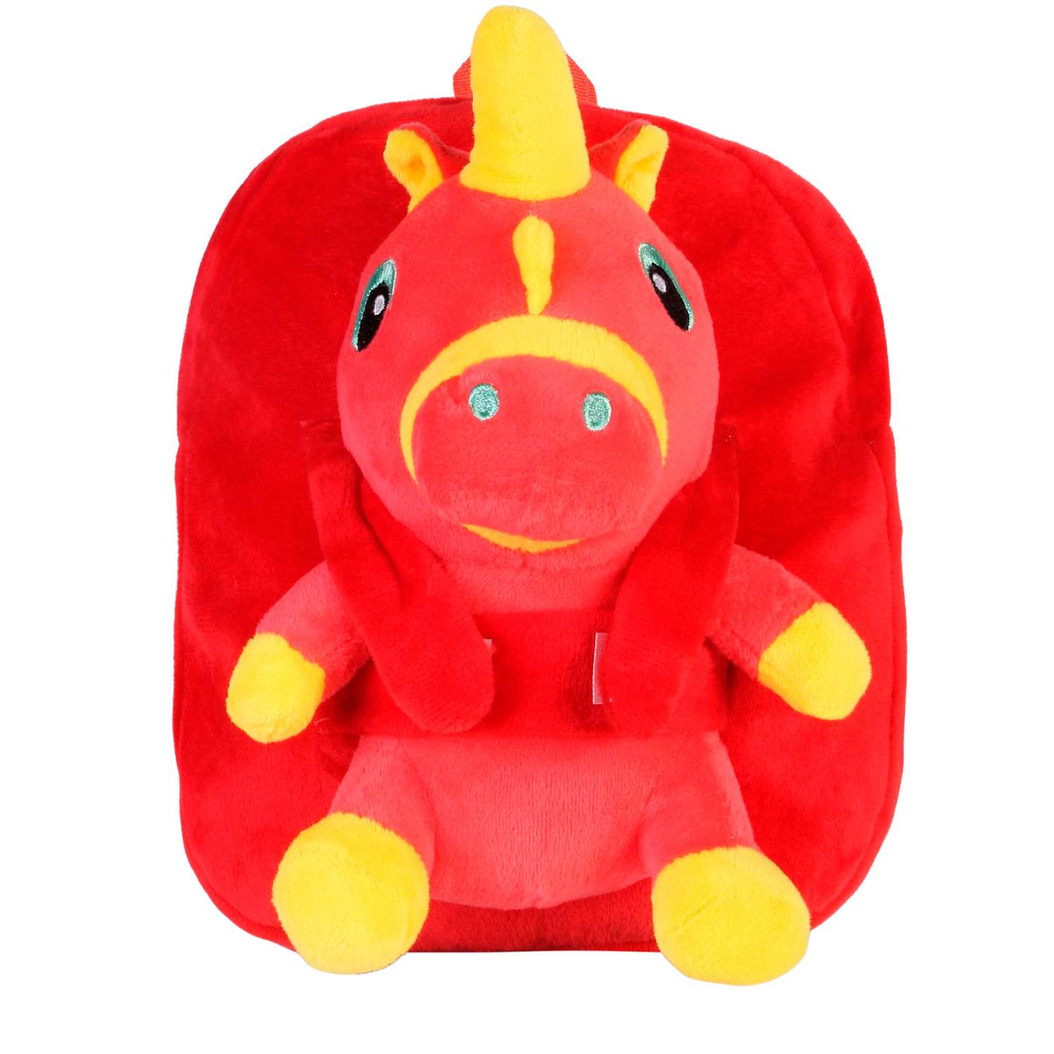 Рюкзак с игрушкой Little Mania красный Дракоша с желтым - фото 1