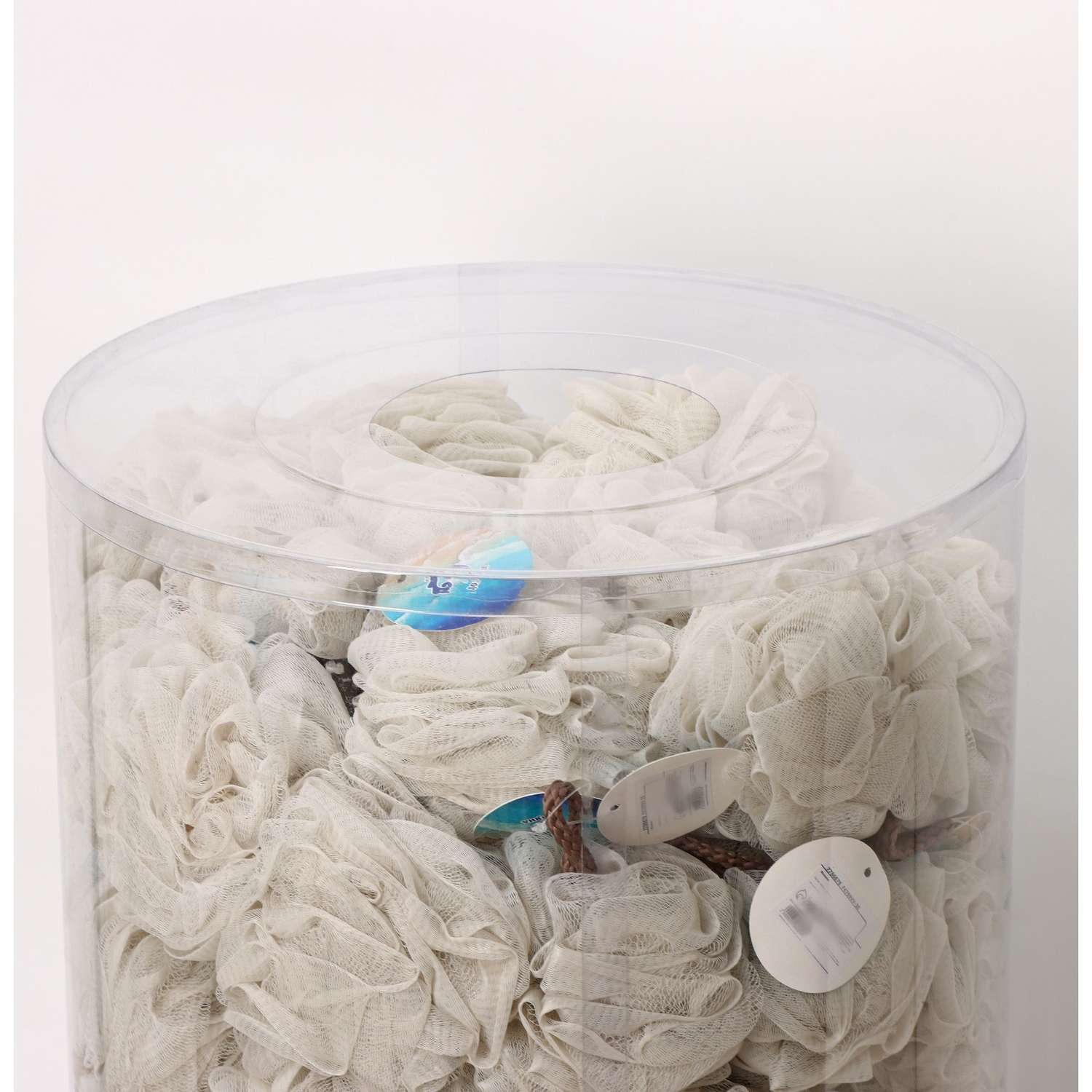 Мочалка Доляна для тела «Нежность» 50 гр тубус в подарок цвет бежевый и морская волна - фото 9