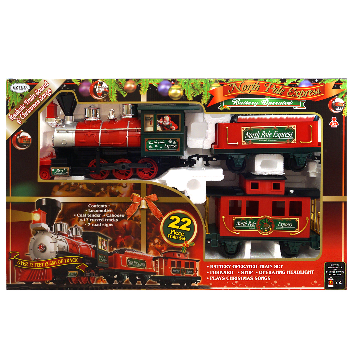 Набор Eztec Железная дорога North Pole Express 22предмета 62130 62130 - фото 1